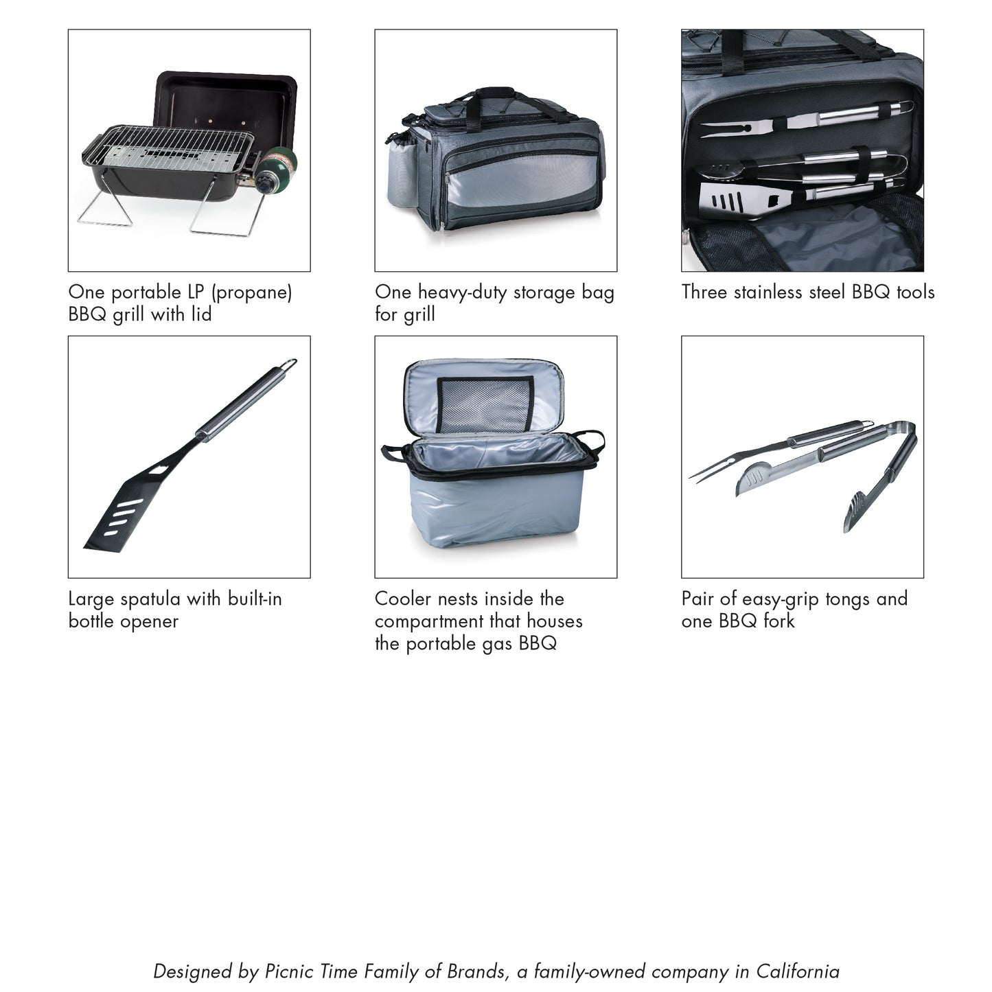Vulcan Portable Propane Grill & Cooler Tote