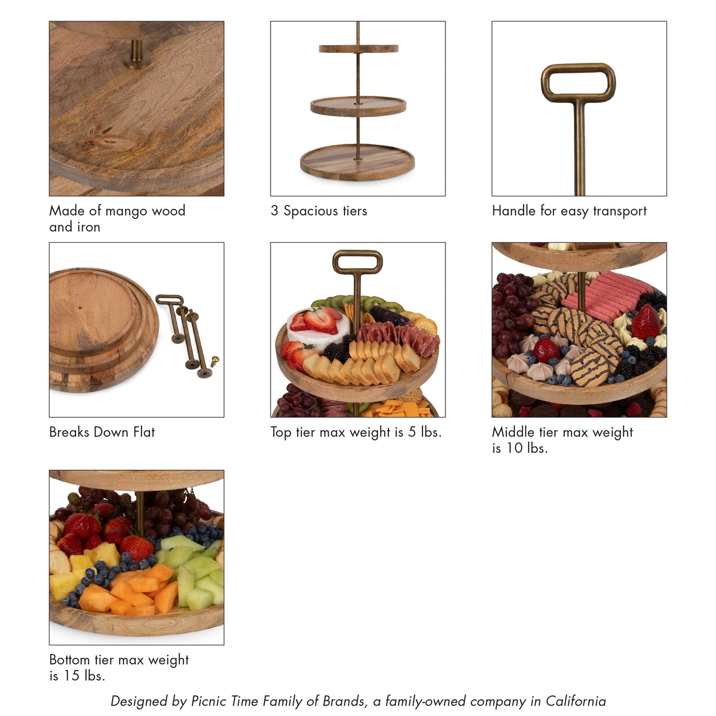 Tapas 3 Tier Serving Tray